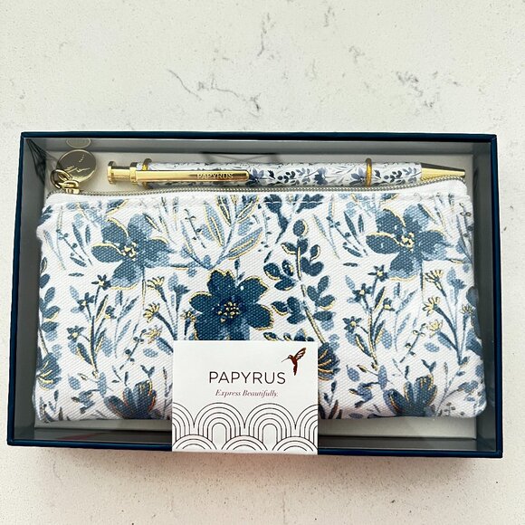 SOLD Papyrus Pouch with Pen Gift Set NIB - Picture 1 of 1